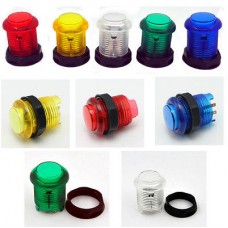 Small Dome Push Button Transparent- Red (Economy)